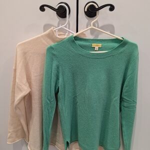 Jcrew 100% cashmere sweater bundle - size S